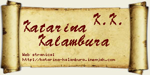 Katarina Kalambura vizit kartica